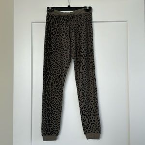 Chaser Green and Black Leopard Joggers XS